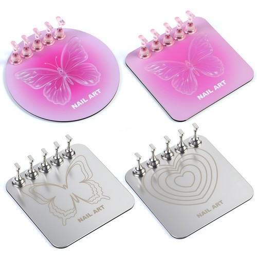 Espositore nail art argento - espositore,